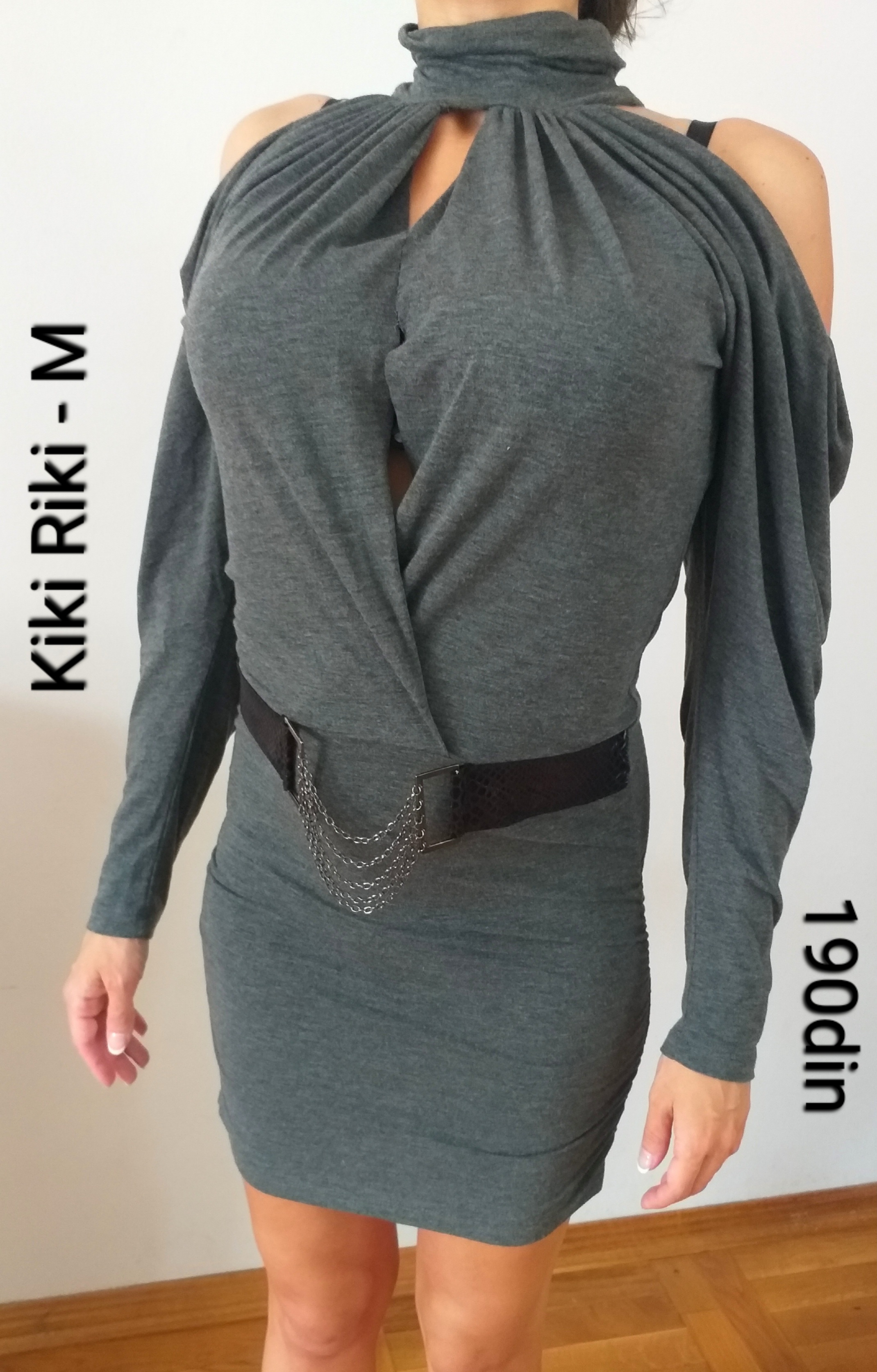 Kiki Riki siva haljina dugih rukava M/38