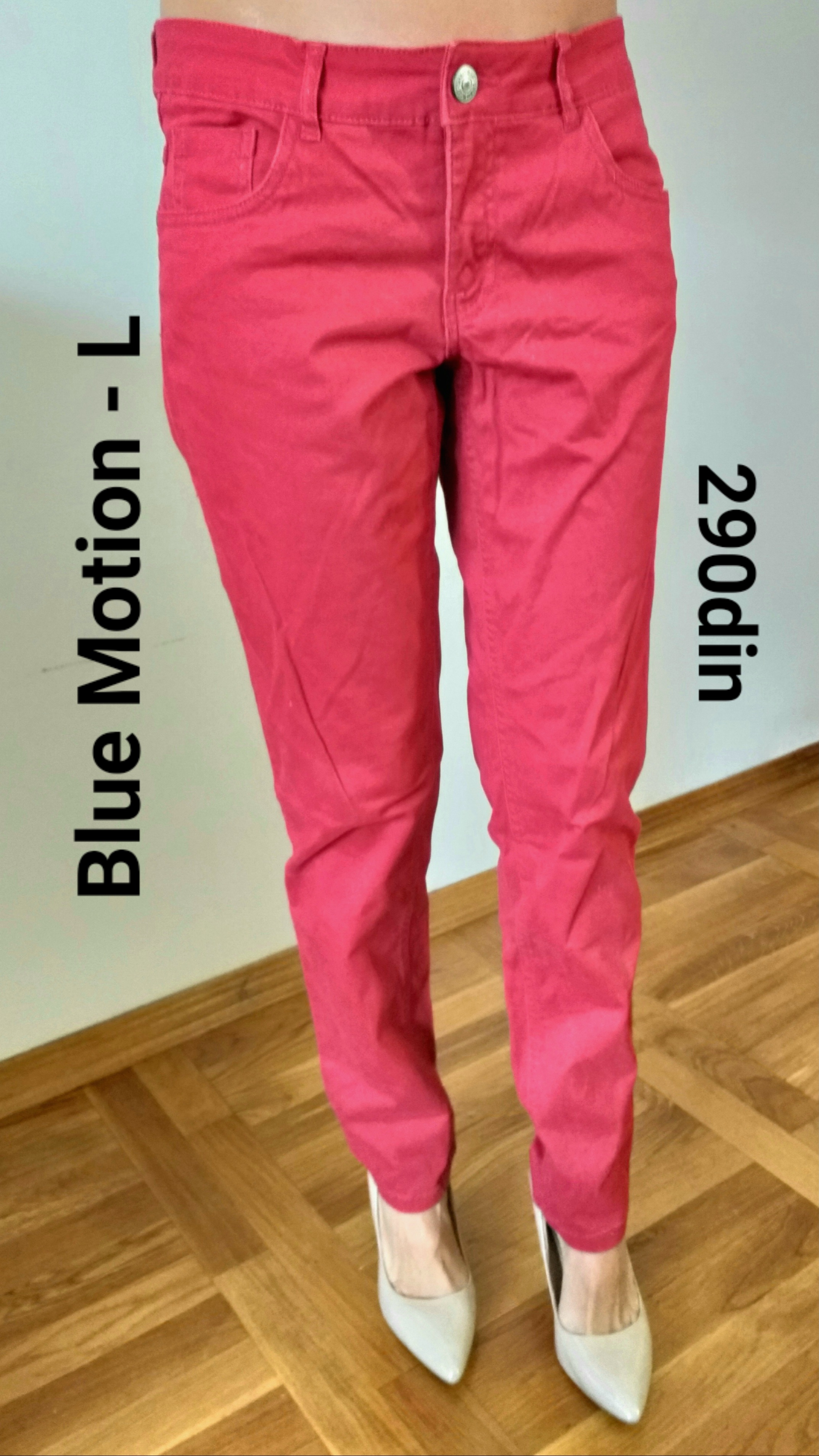 Blue Motion ženske crvene pantalone L